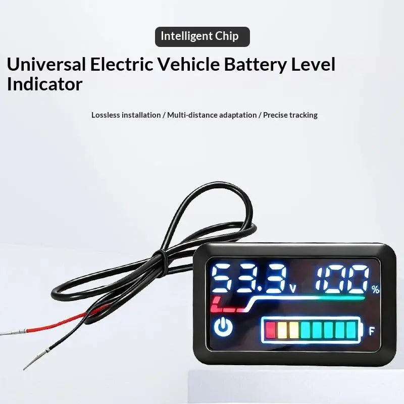 Digital Battery Level Indicator 12V-100V Voltage Meter Display Battery Voltage Meter PLUSH