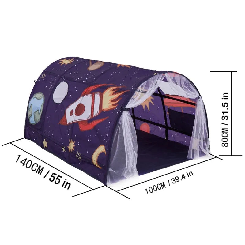 Kids Star Rocket Bed Canopy Tent – Boys & Girls Room Decor Kids Bed Canopy Tent PLUSH