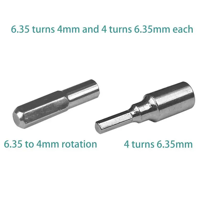 Magnetic 6.35mm to 4mm Hex Bit Adapter for Power Drills Drill Bit Adapter PLUSH 2Pcs