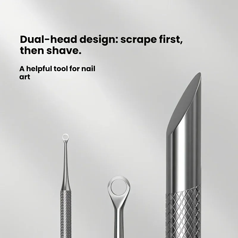Professional Nail Cuticle Trimmer & File Set – 2pcs Stainless Nail Grooming Set PLUSH