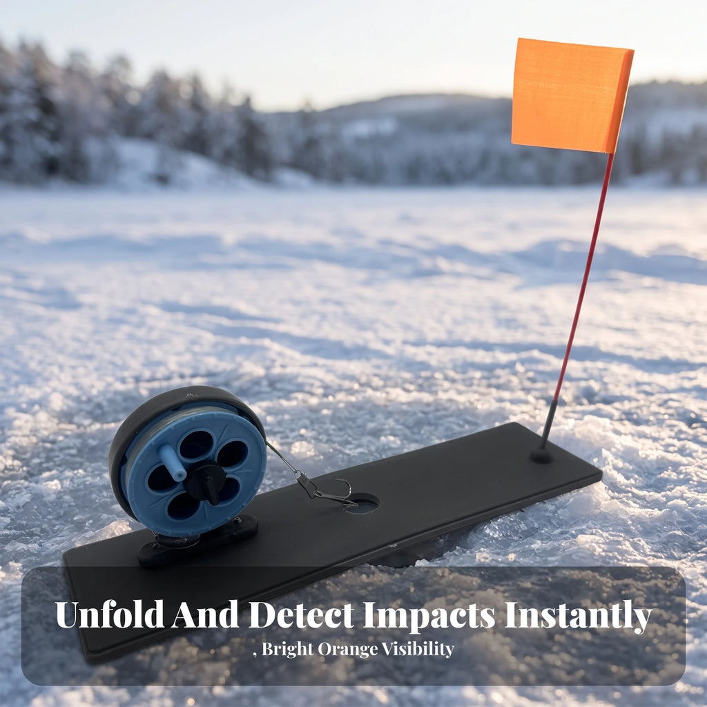 Portable Ice Fishing Rig with High-Visibility Flag Indicator Ice Fishing Rig PLUSH Default Title
