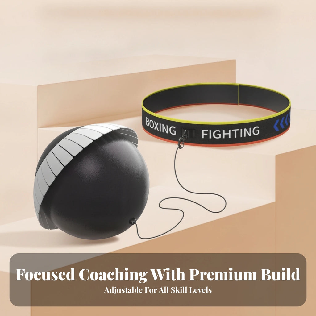 Boxing Reaction Ball with Headband – Adjustable Training Set Boxing Training Equipment PLUSH
