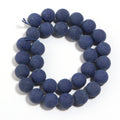 Frosted Lapis Lazuli Round Spacer Beads 4–12mm | DIY Jewelry Natural Stone Beads PLUSH 12mm
