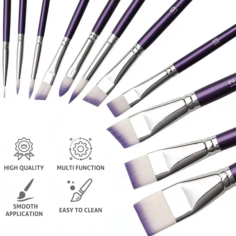 Professional Nylon Painting Brush Set – Art, Face & Body Art Painting Brush Set PLUSH