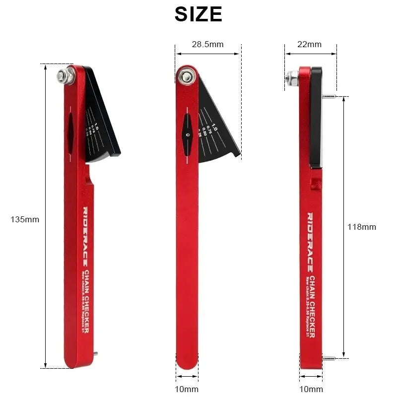 Bike Chain Wear Indicator Tool – MTB & Road Cycling Checker Bicycle Repair Tool PLUSH