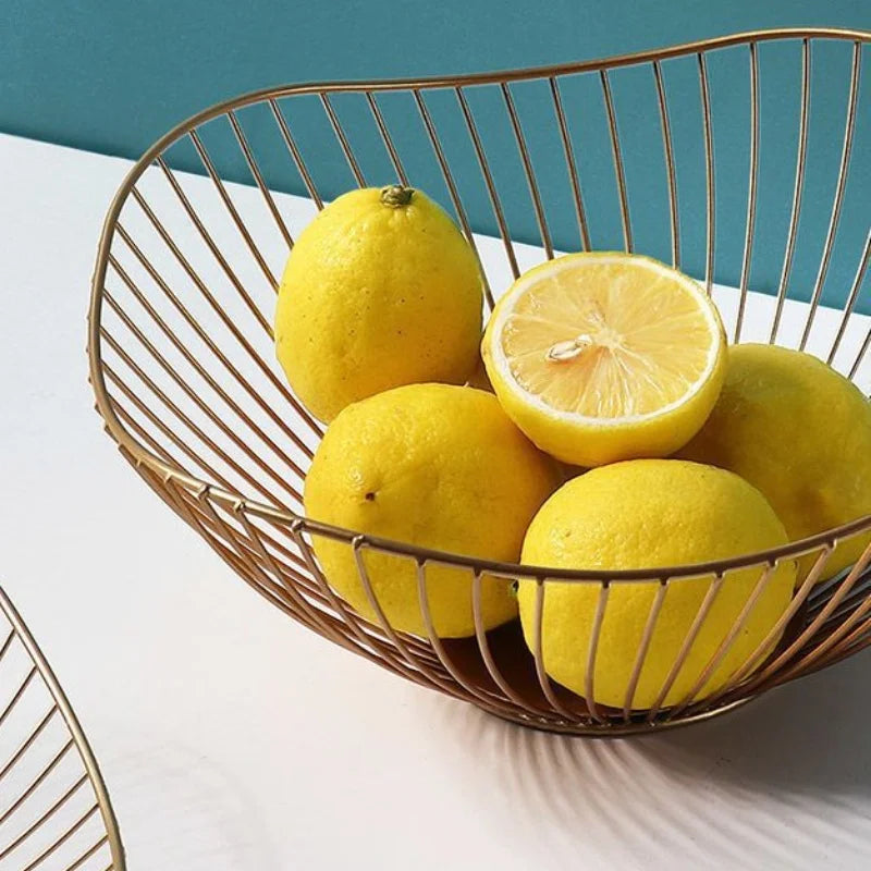Nordic Iron Wire Fruit Basket | Multuse Storage Bowl Wire Storage Basket PLUSH