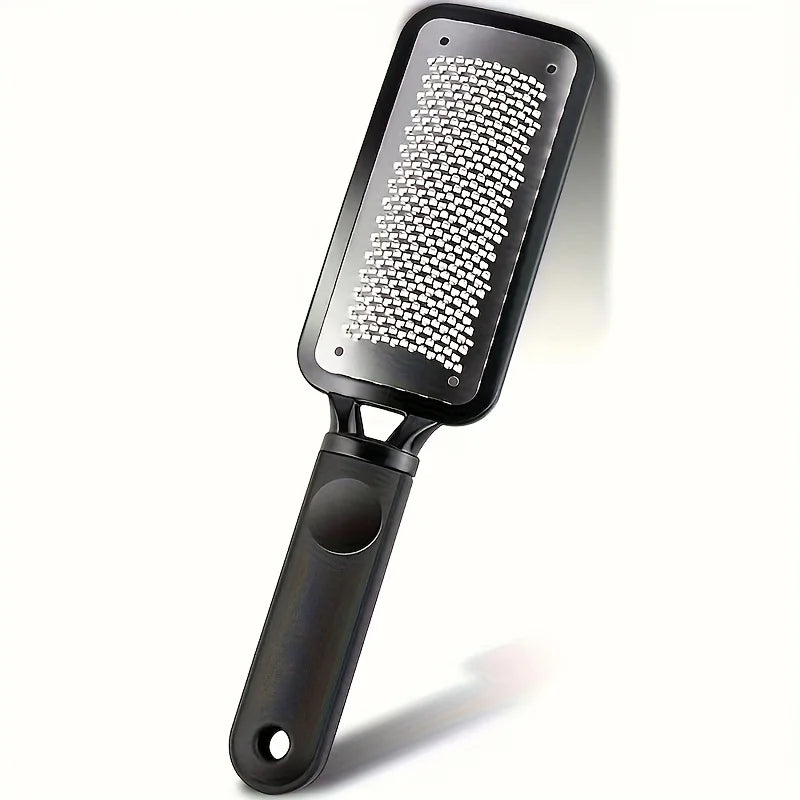 Ouriner Double-Sided Stainless Steel Foot File Pedicure Tool Foot File PLUSH Black