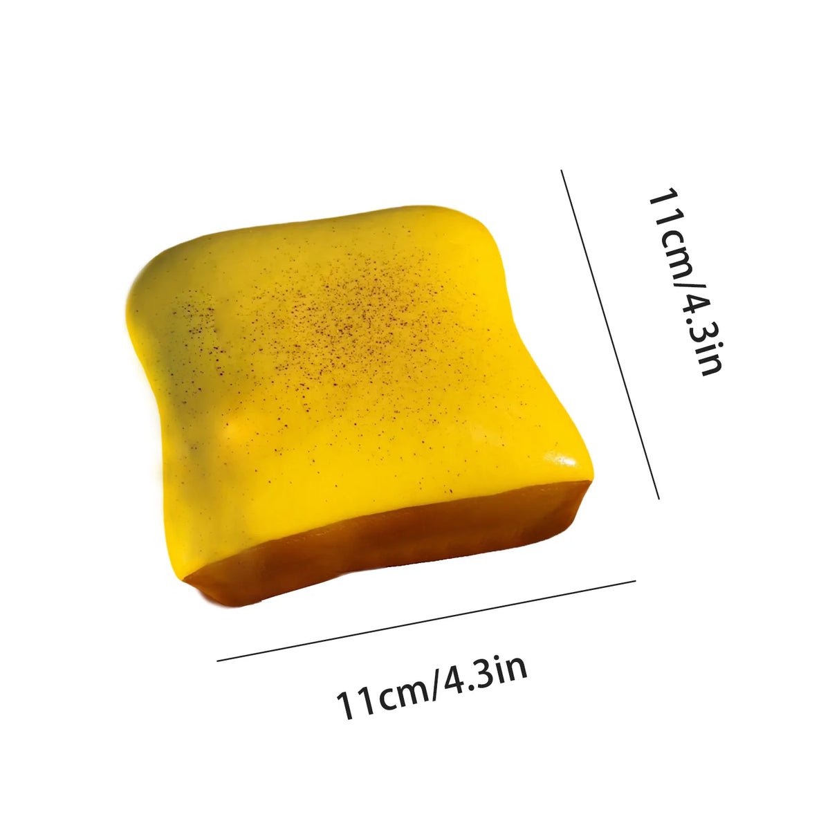 Squishy Bread Squeeze Toy – Slow Rising Sensory Fidget Squishy Fidget Toy PLUSH Yellow 1PC square