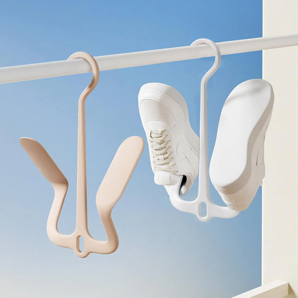 Shoe Drying Rack Hanger Organizer – Space-Saving Plastic Hook Shoe Drying Hanger PLUSH
