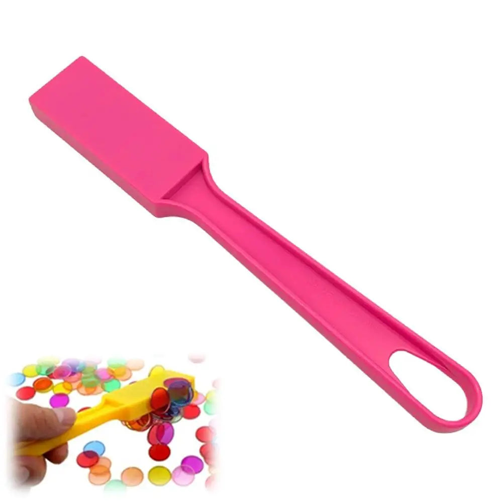 Montessori Magnetic Bingo Chips & Wand Set – 100pc Color Sort Educational Game Set PLUSH Pink