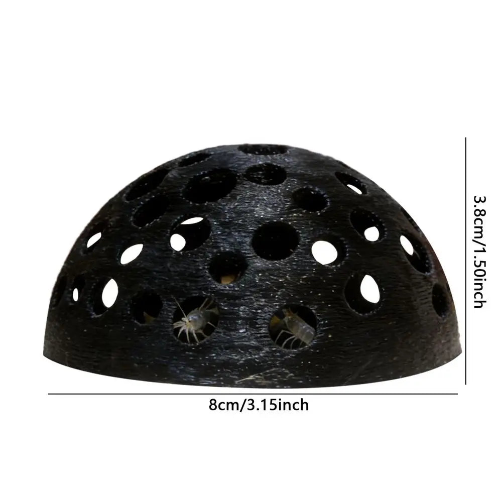 Resin Aquarium Shrimp Breeding Cave – Fish Hiding Shelter Aquarium Cave Decor PLUSH Black 1PC