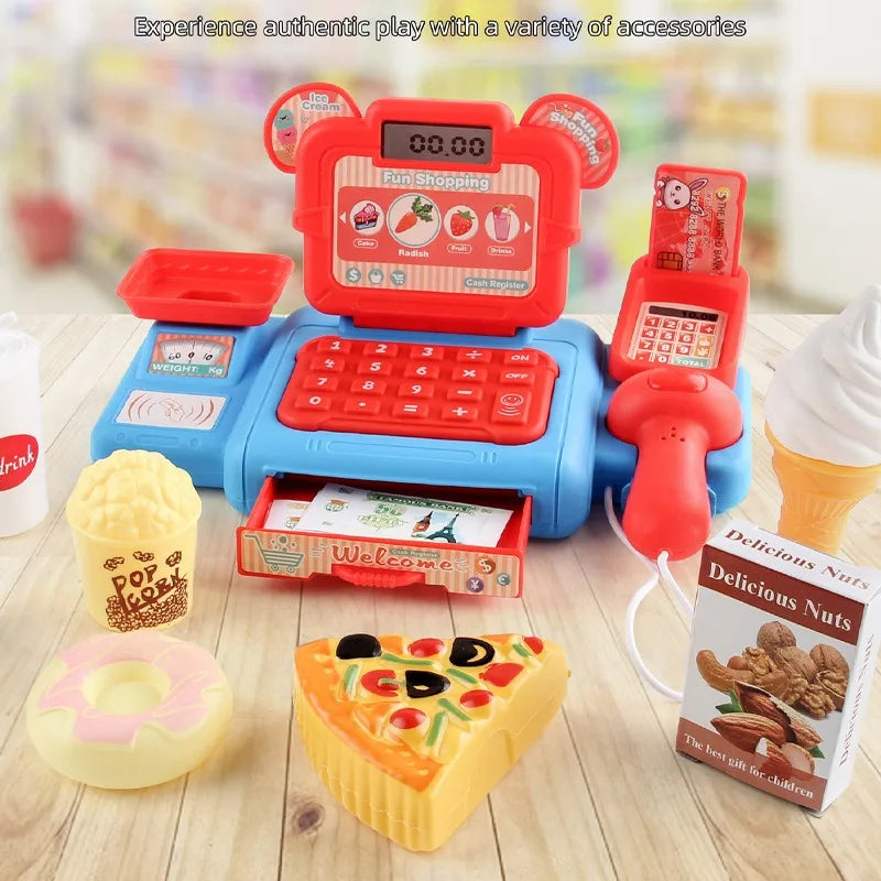Kids Pretend Play Cash Register Toy – Mini Supermarket Set Pretend Play Set PLUSH