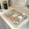 Diatomite Dish Drying Mat – Super Absorbent Kitchen Drain Pad Dish Drying Mat PLUSH Alice s Dream 60x50cm