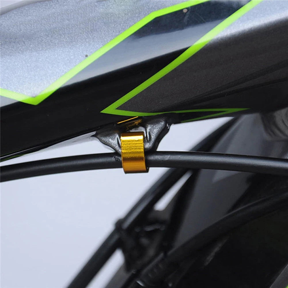 Aluminum C-Clip Brake Cable Guides for Road & MTB Bikes – 10pcs Bike Cable Clips PLUSH