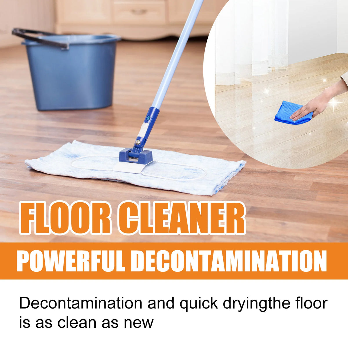 Jue-Fish Multi-Surface Floor Cleaner Kit – Tile & Wood Floor Cleaner Kit PLUSH