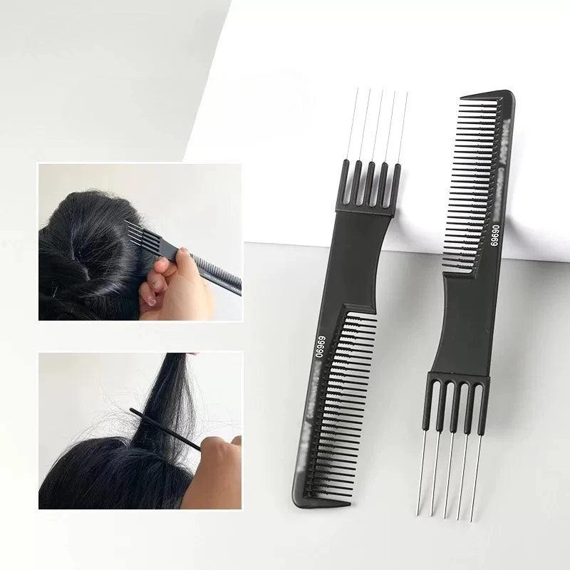 Metal Fork Pick Comb – Afro Curly Thick Hair Styling Tool Hair Pick Comb PLUSH