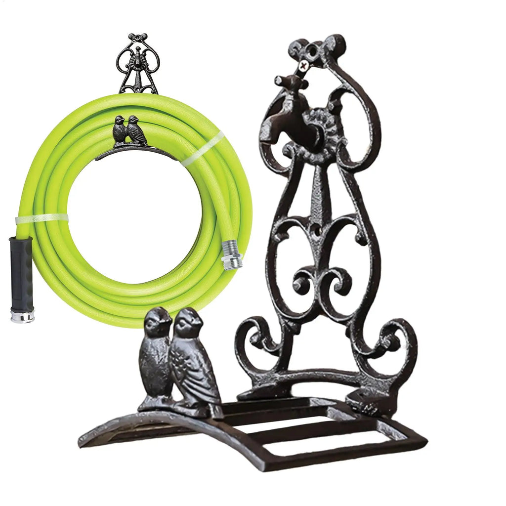 Retro Cast Iron Garden Hose Holder – Wall Mount Rack Garden Hose Holder PLUSH
