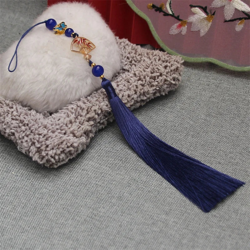 Hanfu Tassel Decoration – Antique Fan Cheongsam Trim | 30cm Garment Tassel Trim PLUSH style 9