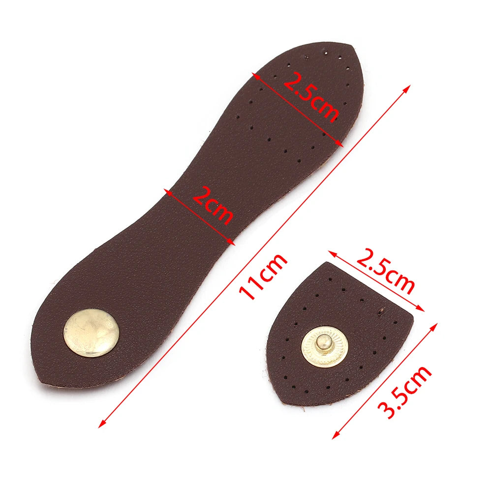 2pcs Leather Bag Snap Buckle Strap Hasp 11x2.5cm DIY Hardware Bag Hardware Buckle PLUSH