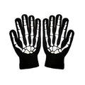 Halloween Skull Skeleton Full Finger Gloves – Cycling Costume Costume Gloves PLUSH A