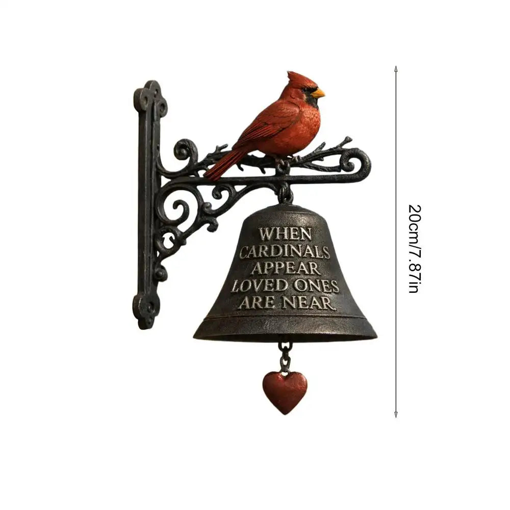 Red Bird Wind Chime Door Hanger – Retro Decorative Bell Decorative Wind Chime PLUSH 1PC
