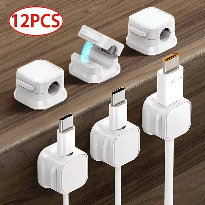 Magnetic Cable Clips Adhesive Wire & Cord Organizer for Desk Cable Organizer Clips PLUSH