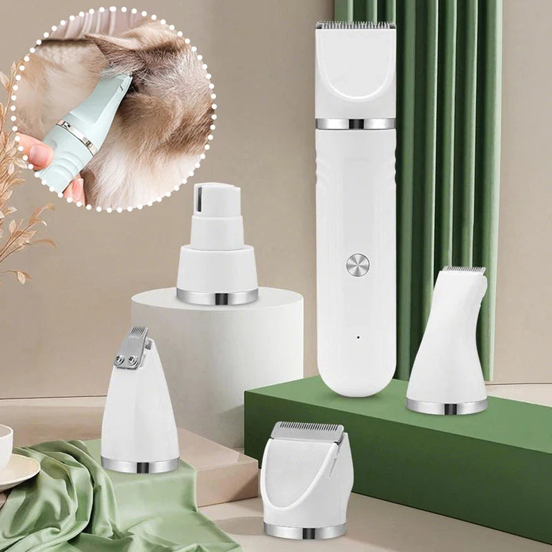 4-in-1 USB Rechargeable Electric Pet Hair Clipper & Trimmer Pet Hair Clipper PLUSH