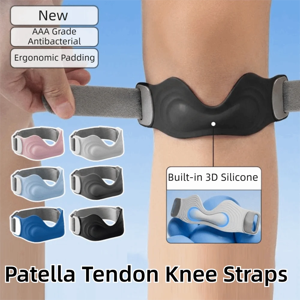 Adjustable Knee Compression Strap – Silicone Patellar Support Knee Support Strap PLUSH