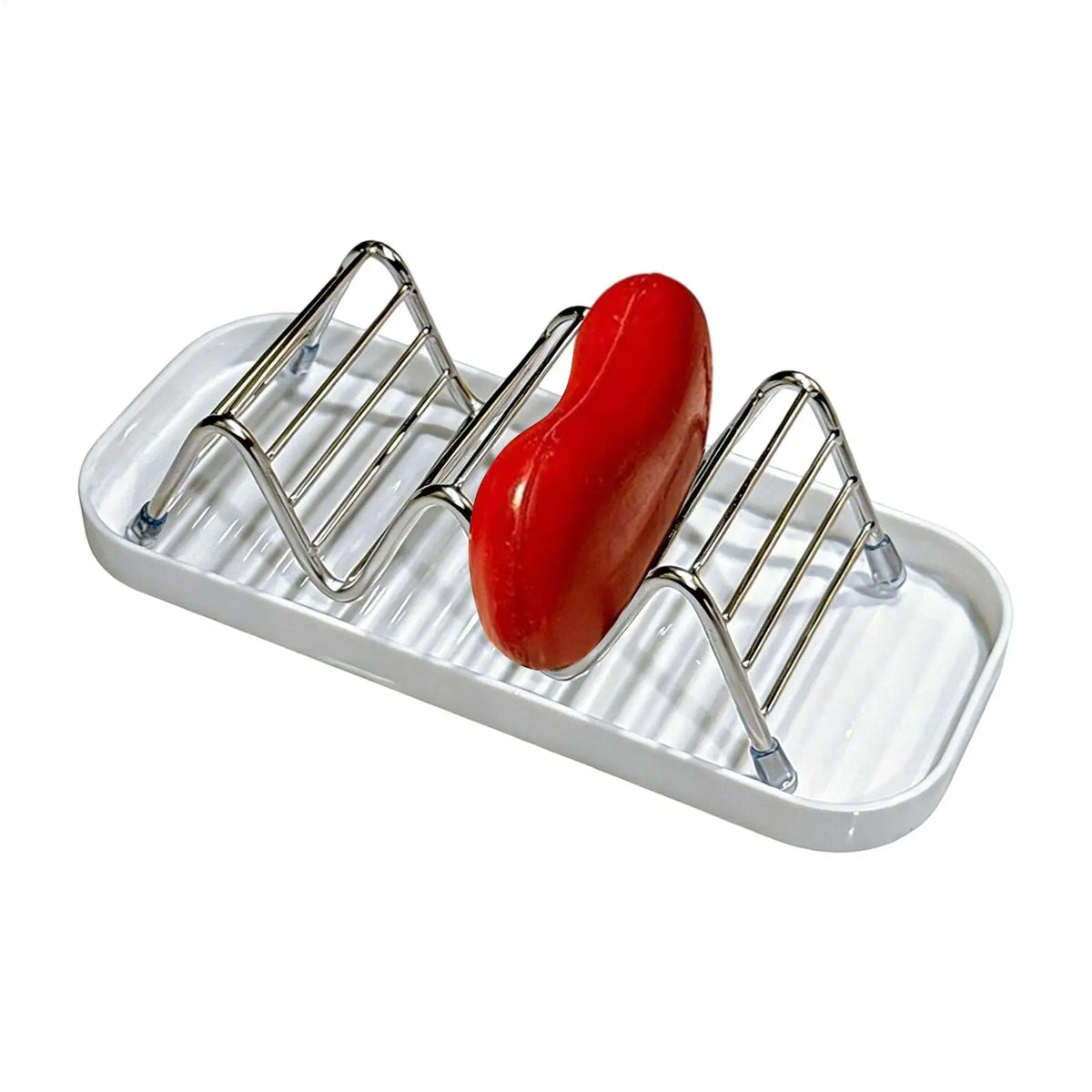 Stainless Steel Soap Dish with Draining Tray | Bathroom Organizer Soap Dish & Organizer PLUSH