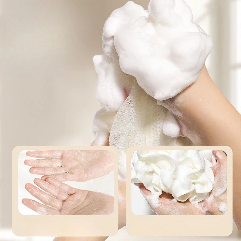 2-in-1 Loofah Bath Ball with Soap Dispenser | Body Scrub Loofah Bath Scrubber PLUSH
