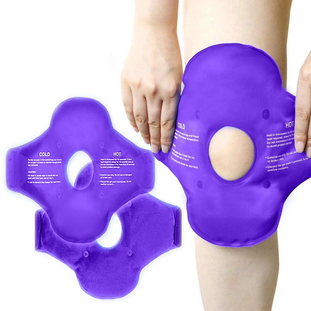 Reusable Gel Ice Wrap for Knee – Cold Compress & Strap Knee Ice Wrap PLUSH