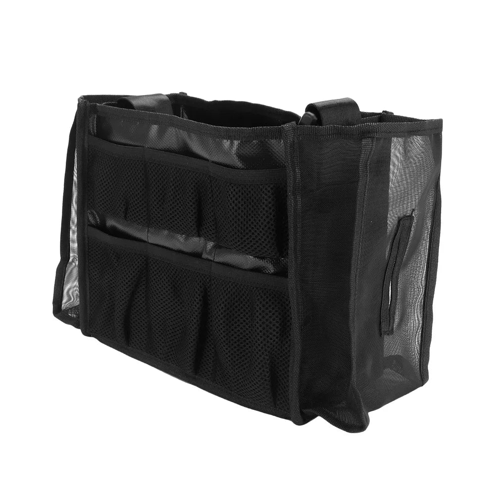 Multi-Pocket Makeup & Hair Tool Organizer Bag | Travel Tote Makeup Organizer Bag PLUSH black