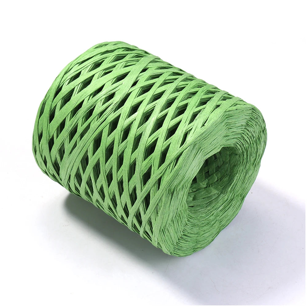 Colorful Raffia Paper Braided Cord 80-200m – DIY Craft Yarn Craft Braided Cord PLUSH green x 200m 4mm
