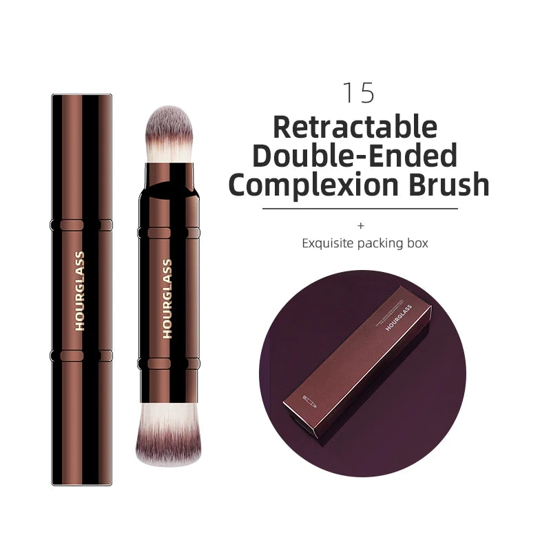Hourglass Makeup Brush – Foundation, Blush, Eye & Bronzer Makeup Brush PLUSH 15