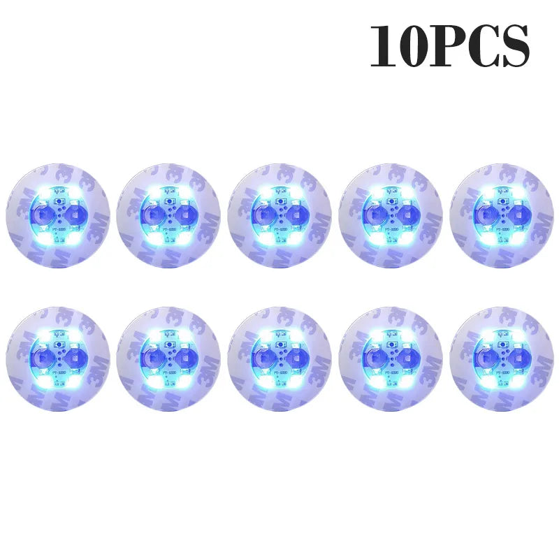 150pcs LED Luminous Coaster Stickers for Bar, Drinks & Bottles LED Party Coasters PLUSH Blue-10PCS 6cm