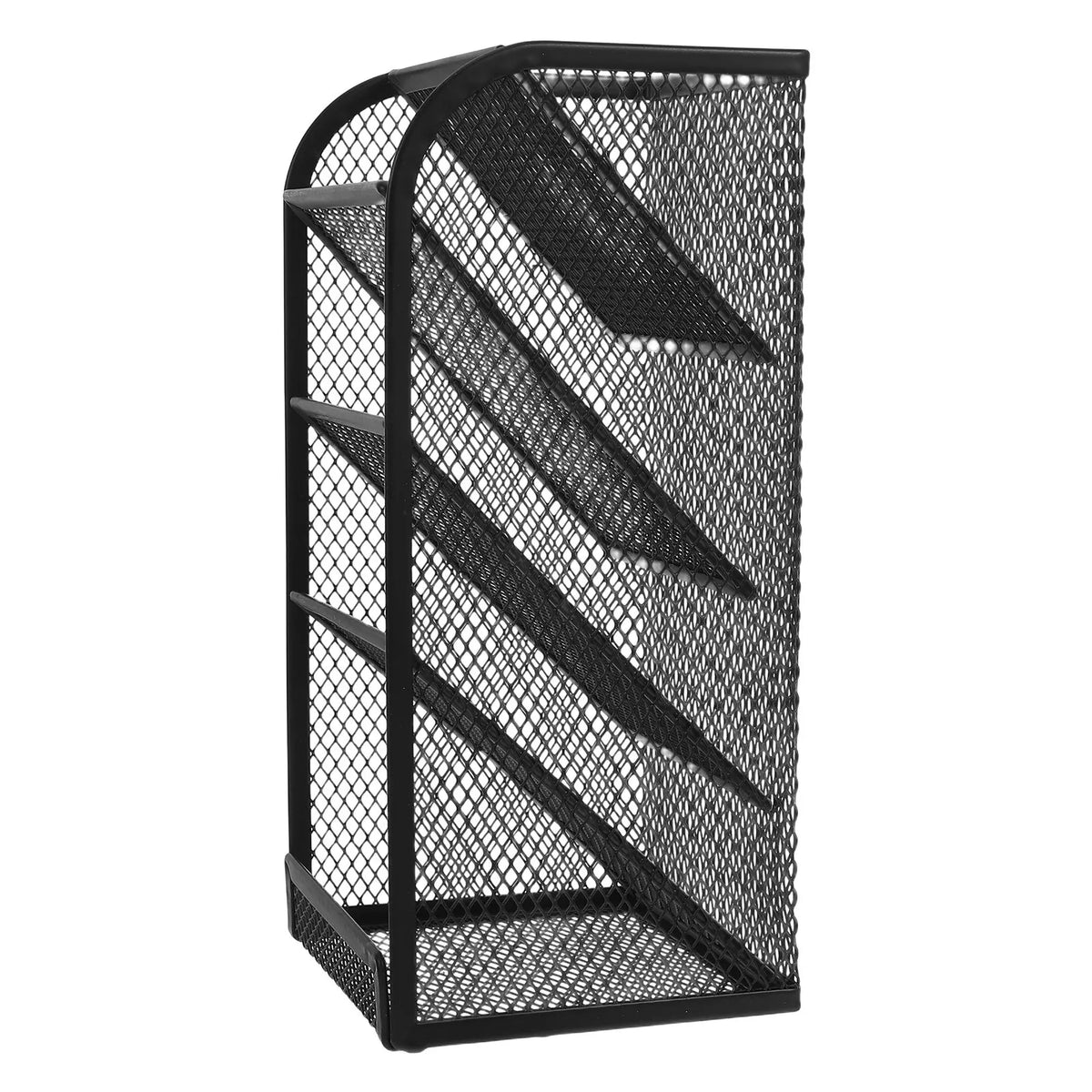 Metal Mesh Pen Holder Slanted Desk Organizer – Black Desk Pen Holder PLUSH Default Title