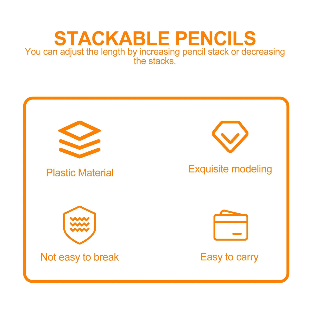 Christmas Stackable Snowman Pencils for Kids – 15pcs Set Stackable Novelty Pencils PLUSH