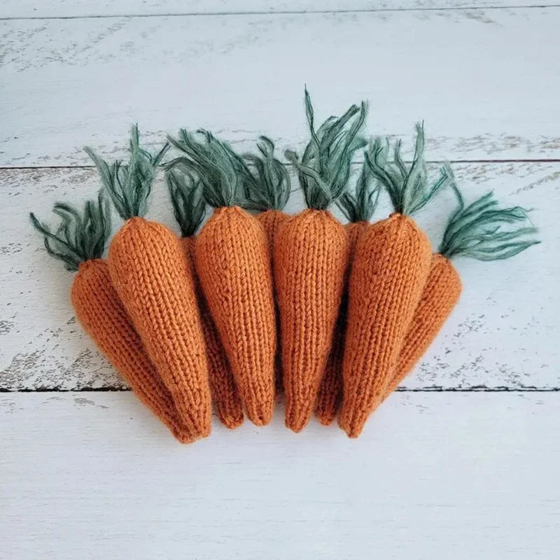 Handmade Yarn Carrot Newborn Photography Props | Baby Decor Newborn Photo Prop PLUSH