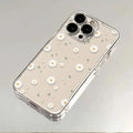 White Daisy Flower iPhone Case – Shockproof Clear Cover Phone Case PLUSH -1 iPhone 14 Pro Max