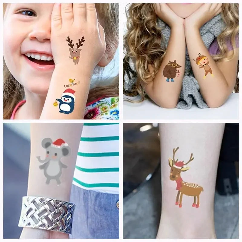 Christmas Temporary Tattoo Stickers – 3D Glow Waterproof Temporary Tattoo Sticker PLUSH