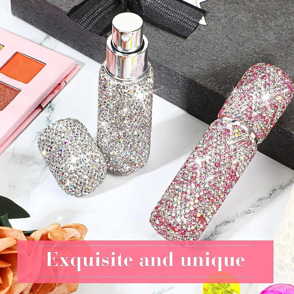 Bling Rhinestone 10ml Refillable Perfume Atomizer Spray Bottle Perfume Atomizer PLUSH