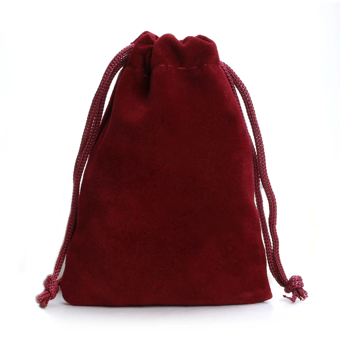 Velvet Drawstring Jewelry Pouches Gift Bags 5-10pcs Jewelry Packaging Pouch PLUSH Wine Red 5x7mm 10pcs