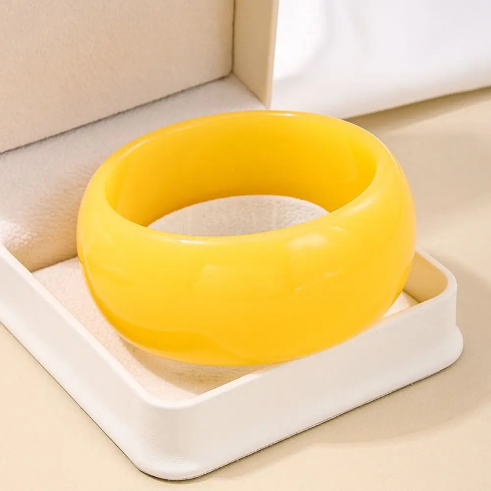 Bohemian Jelly Acrylic Open Bangle Wide Bracelet for Women Acrylic Bangle Bracelet PLUSH