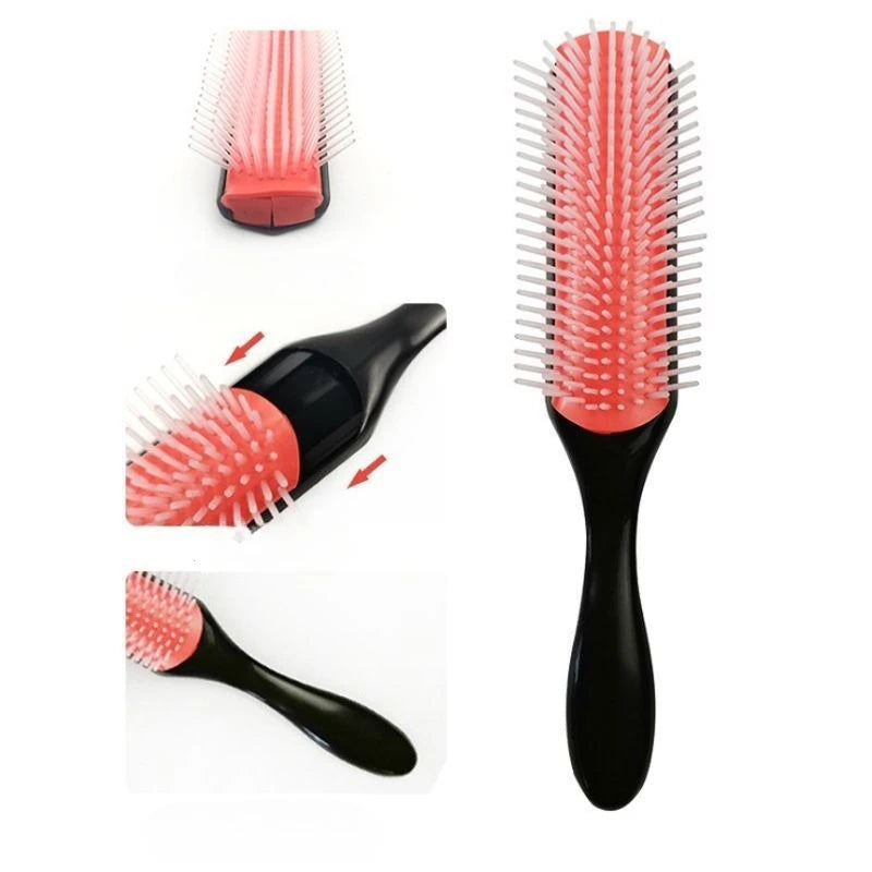 9-Row Detangling Hair Brush – Scalp Massager for All Hair Types Detangling Hair Brush PLUSH