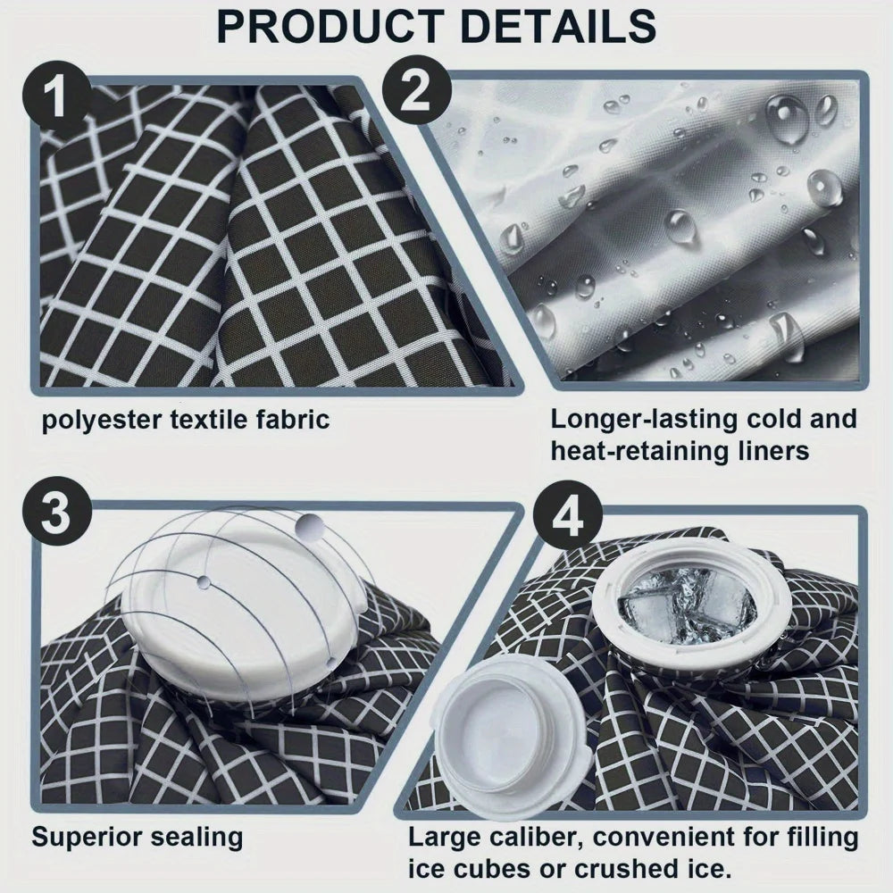 Reusable Ice & Hot Compress Bag 6/9/11 Inch | Cold Therapy Pack Cold Hot Therapy Bag PLUSH