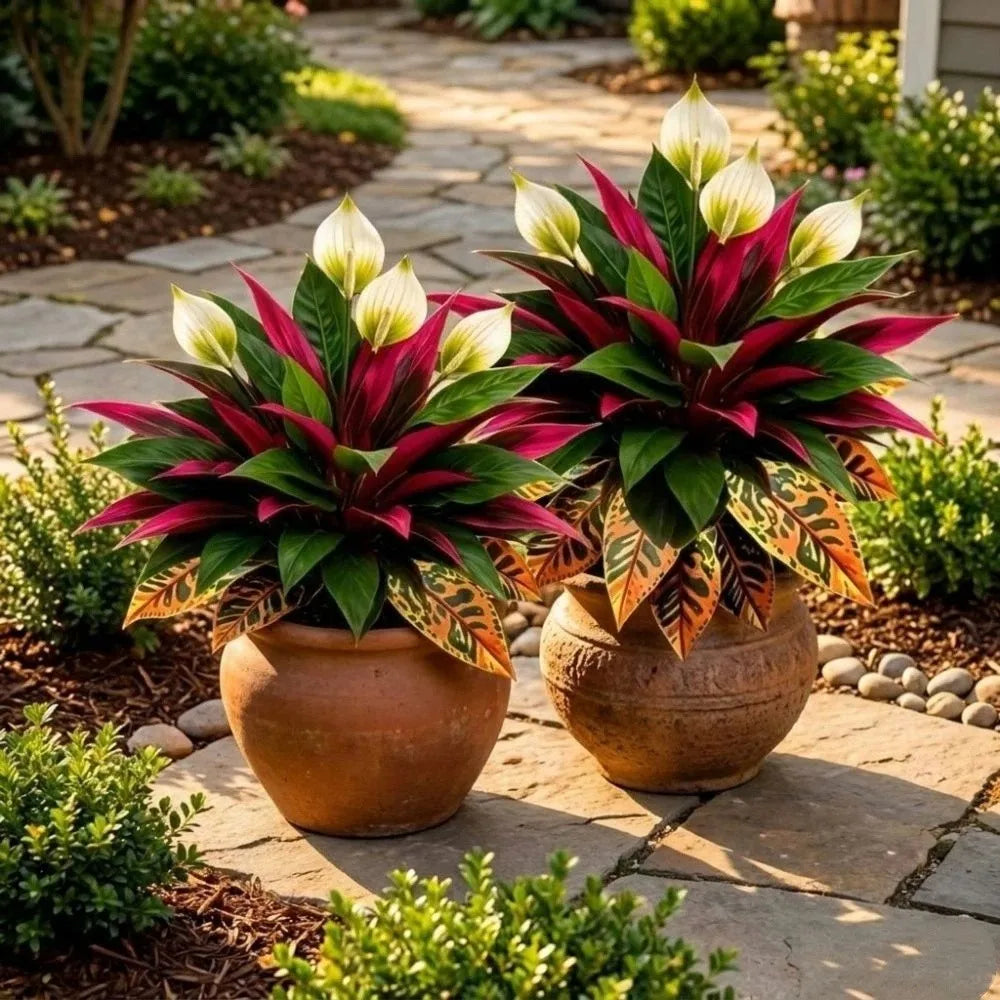 UV Resistant Artificial Dragon Blood Tree Branches – 3pcs Artificial Greenery Branches PLUSH