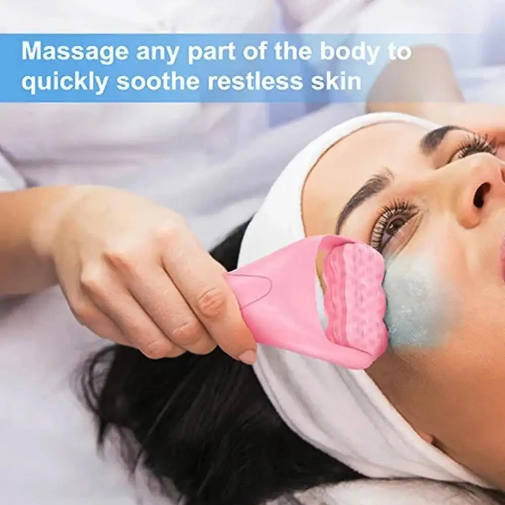 Travel Ice Roller for Face & Eye – Cooling Facial Massager Facial Ice Roller PLUSH