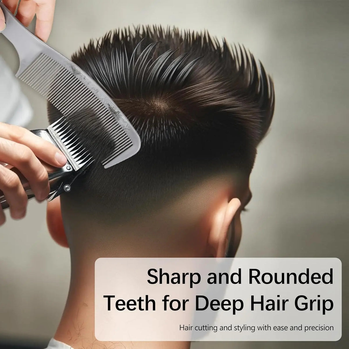 Ergonomic Curved Barber Clipper Comb – Flat Top Styling Tool Barber Clipper Comb PLUSH