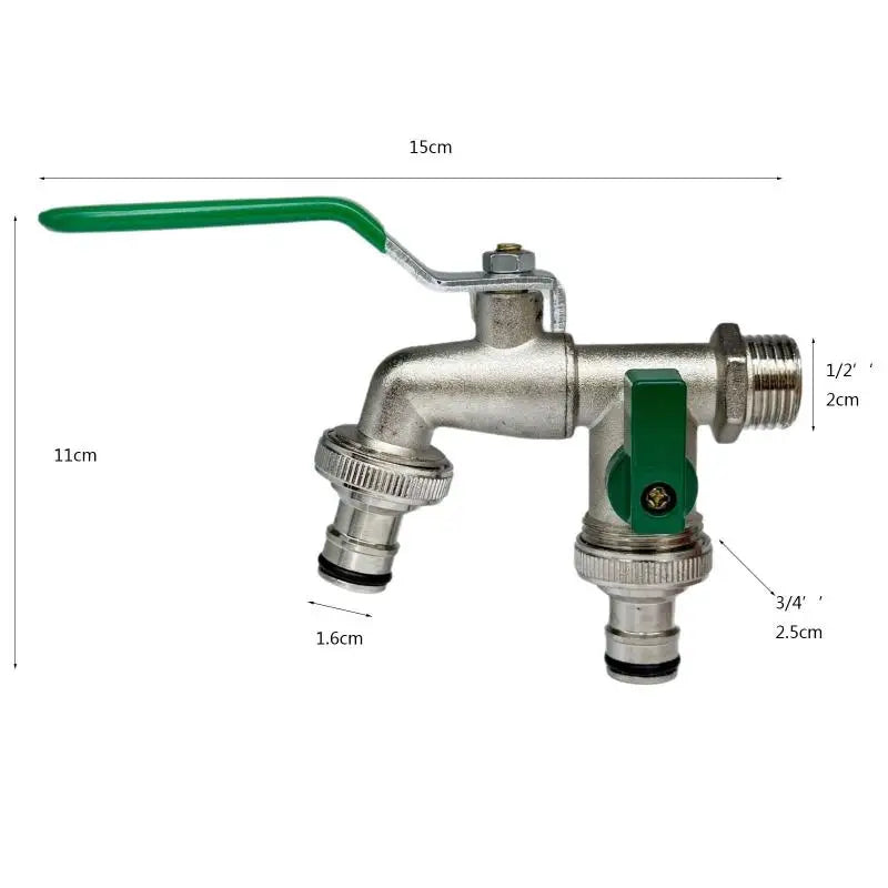 Brass Ball Valve Faucet 1/2" & 3/4" Garden Irrigation Tap Garden Ball Valve Faucet PLUSH