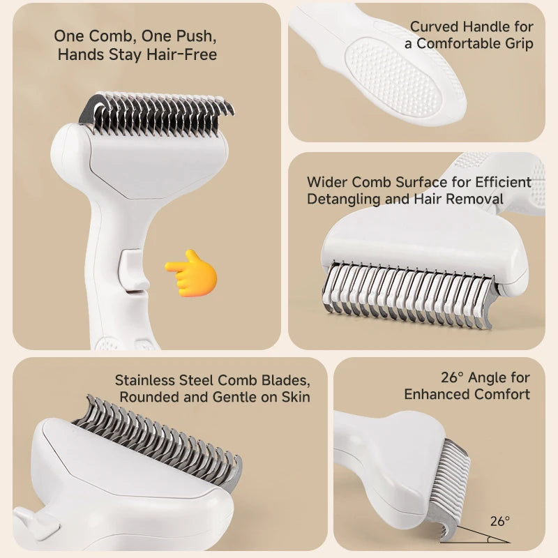 Pet Knot Comb – Grooming Brush for Cats & Dogs Pet Grooming Comb PLUSH